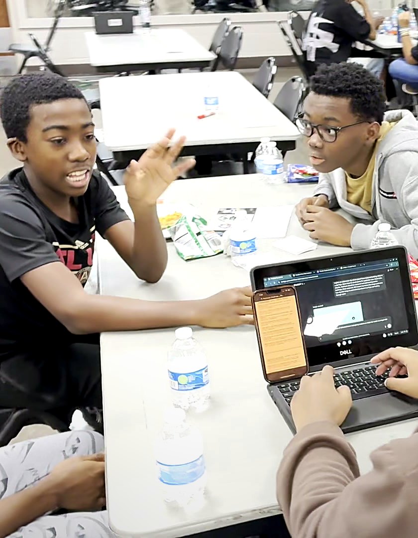 Students building together at a Community Design-A-Thon